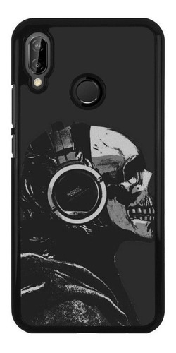 Funda Case Para Huawei Calavera Musica Audifonos Tum