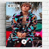 Quadro Placa Decorativa Justin Bieber Spotify Interativo