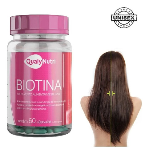 Remédio Anti Queda Capilar E Cresce Cabelo Biotina 60 Capsul