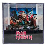 Cubo Diorama 3d Banda Iron Maiden The Trooper Com Acrílico