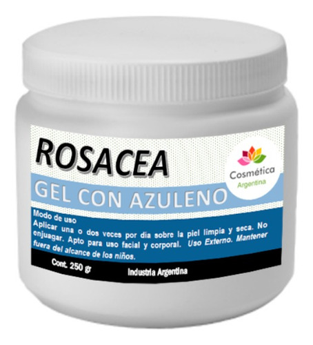 Gel Con Azuleno Centella Vitaminas P/ Rosacea Cuperosis 250g