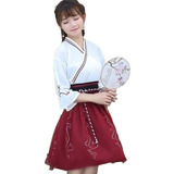 Vestido Kimono Japonés De Blusa Y Falda