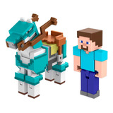 Muñeca Minecraft Steve And Horse Armor - Mattel