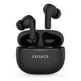 Audífonos Aiwa Inalambrico Tactil In-ear Bluetooth 5.1 Twsd4 Color Negro Luz Verde
