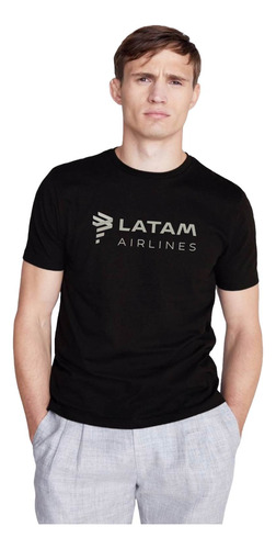 Camisa Camiseta Avião Latam Linhas Aéreas Aviação Preta