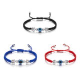 3 Pulseras Hechas A Mano Con Hilo De Ojo Malvado, Pulsera Aj