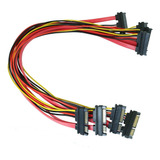 Longdex 4pcs 50cm Sata 22 Pin Hembra A Sata (7 + 15) Pin