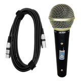 Microfone Profissional Leson Sm-58 Plus Cabo Xlr Balanceado