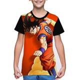 Camiseta/camisa Infantil Goku Dragon Ball - Nuvem Goku