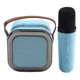 Parlante Mini Bluetooth Karaoke Con Luz Led Mic Inalambrico