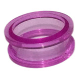 Piercing Alargador Acrílico Tam 22mm Roxo Transparente