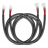 Set 2x Extensión 90cm Cable Cobre 16 Awg Para Faros Led 12v