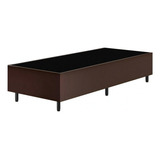 Base De Cama Box Solteiro Fit 88x188 Cm Castor - Vian Cor Marrom-claro