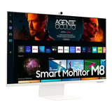 Smart Monitor Samsung 32 Ultrawide Uhd Va 4k Ls32bm801ul Cor Branco 110v/220v