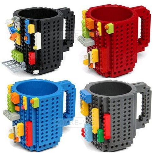 Tazón Taza Mug Para Jugar Con Tus Lego Colores Bloques Brick
