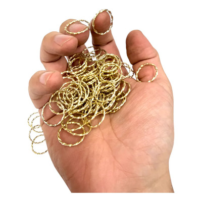 Anillos Torcido Dorado De Matrimonio Kermes 100 Piezas | MercadoLibre