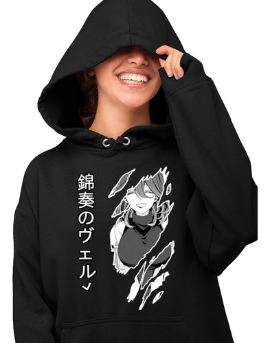 Sudadera Negra Kinso No Vermeil Anime Waifu