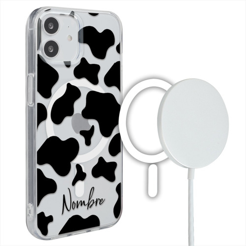 Funda Para iPhone Magsafe Vaca Personalizada Con Nombre