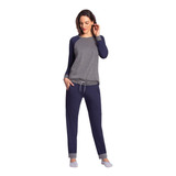 Pijama Lupo Feminino Blusa Calça Longa Viscose Original