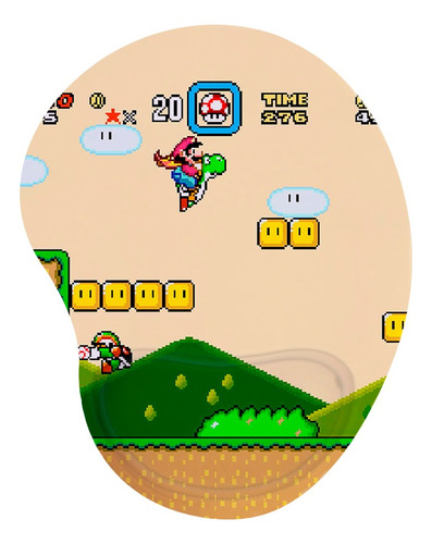 Mouse Pad Ergonômico Com Apoio Super Mario Game Nintendo