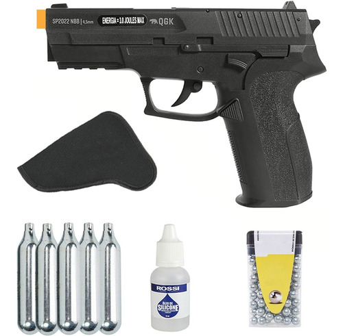 Pistola Co2 Sp2022 Sig Sauer 4.5mm Qgk+5cilin +coldre + Óleo