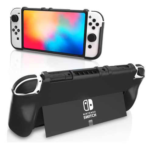 Switch Oled Grip Case Dockable, Switch Oled Grip Case Black