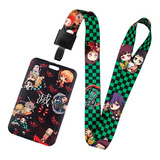 Porta Carnet Y Lanyard Demon Slayer Tanjiro Porta Documentos