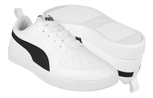 Tenis Joven Puma Rickie 38431103 Simipiel Blanco