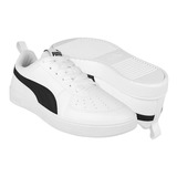 Tenis Joven Puma Rickie 38431103 Simipiel Blanco