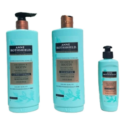 Anne Rothshield Shampoo + Acond + Crema Peinar Colageno Kit | Envío gratis