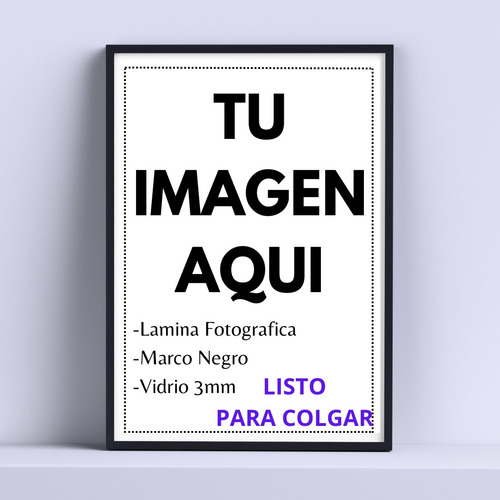 Cuadro  Personalizado- Tu Imagen Enmarcada Vidrio 30x40cm