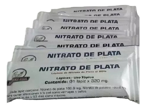 Nitrato De Plata Al 50% - 3 Barras De 320 Mg.