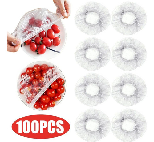 Bolsas Desechables Elastica Almacenamiento Alimentos X 100 U