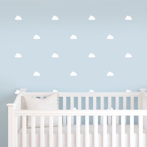 Adesivo Infantil Decorativo - Nuvens - 100 Unidades