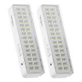 2 X Luminárias De Emergência Elgin 30 Leds Bivolt 2w