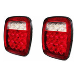 Par 2 Pz Calavera Tipo Jeep 16led Plafón Camión Fijo Estrobo