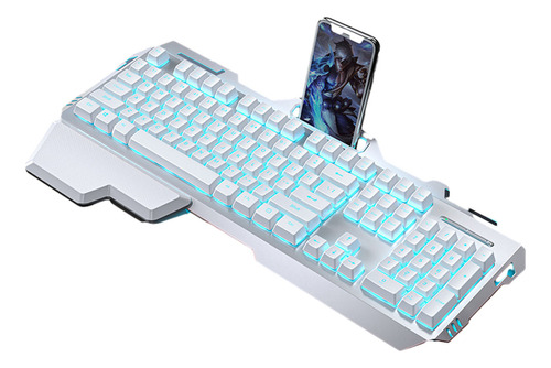 Teclado Gamer Mecanico Retroiluminado Com Apoio Para As Mãos