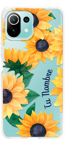 Funda Para Xiaomi Para Mujer Girasoles Con Tu Nombre