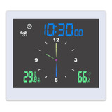 Reloj De Pared Baño Digital Lcd Termómetro Higrómetro Waterp