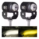 Par De Faros Auxiliares Led Para Moto Lupa Para Moto 60w