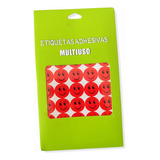 180 Stickers Motivacionales Carita Feliz Roja Escolar