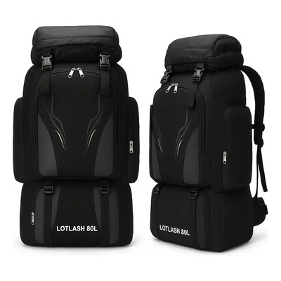 Mochila Tácticas Militar 80l Gran Campismo Impermeable Viaje Color Gris Oscuro Diseño De La Tela Liso | MercadoLibre