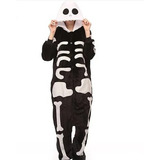 Kigurumi Calavera Esqueleto Cosplay Pijama Mameluco Disfraz 