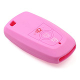 3 Button Car Pink Silicone Keyless Entry Remote Key Fob Case