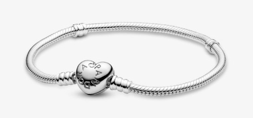 Bracelete Pandora Rígido - Fecho Coração Original