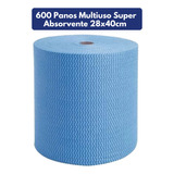 600 Panos Multiuso Rolo 240m 28x40cm Ultra Absorvente