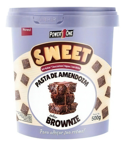 Pasta De Amendoim - Sweet Sabor Brownie - Power 1 One 500g