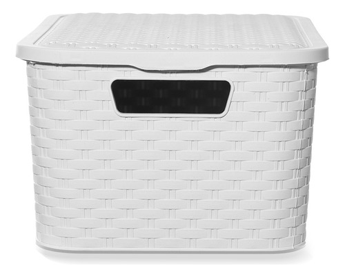 Caja Organizadora Símil Rattan Mediano Pack Por 2 Oferta!!!!