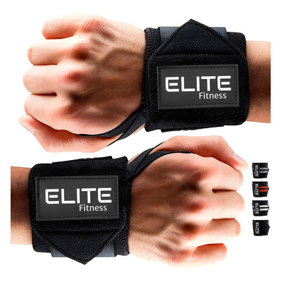 Muñequeras Para Gimnasio Y Crossfit, Levantamiento De Pesas Color Negro | MercadoLibre