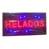 Cartel Led Helados- Abierto- Oferta- Kiosco Y 40 Más